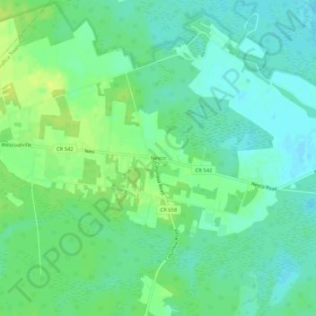 Nesco topographic map, elevation, terrain