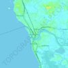 Aluthgama topographic map, elevation, terrain