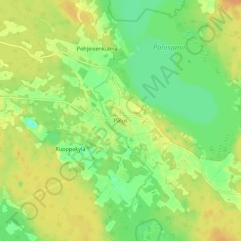 Palus topographic map, elevation, terrain