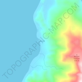 Nalkan topographic map, elevation, terrain
