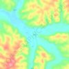 Powell topographic map, elevation, terrain