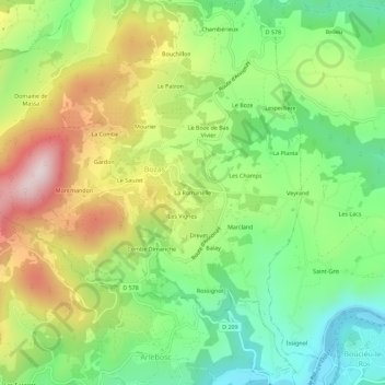 La Romanelle topographic map, elevation, terrain