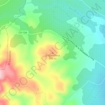 la Garrofera topographic map, elevation, terrain
