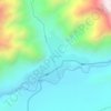 Mehrobod topographic map, elevation, terrain