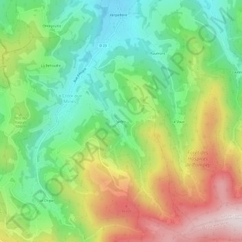 Sadey topographic map, elevation, terrain