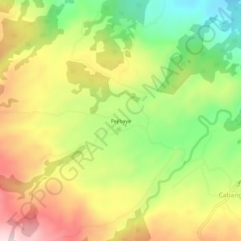 Pejibaye topographic map, elevation, terrain