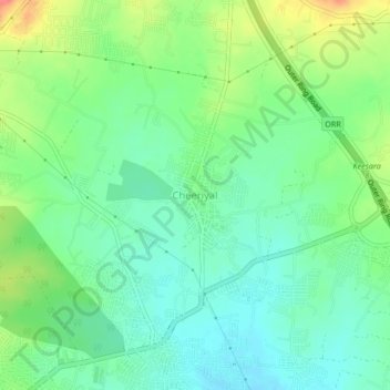 Cheeriyal topographic map, elevation, terrain