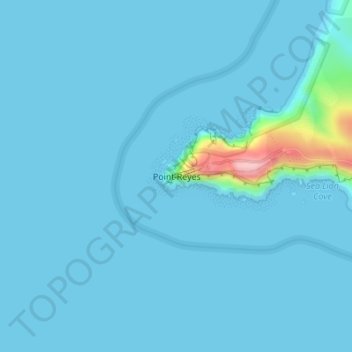 Point Reyes topographic map, elevation, terrain