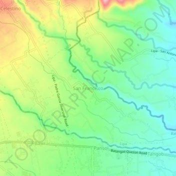 San Francisco topographic map, elevation, terrain