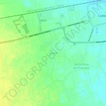 Tarope topographic map, elevation, terrain