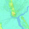 Rangoun topographic map, elevation, terrain