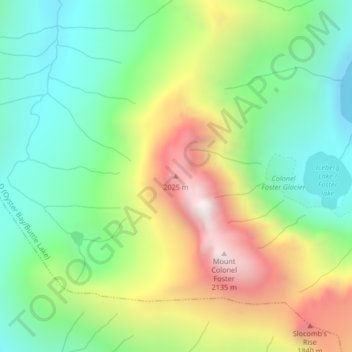 Mount Colonel Foster topographic map, elevation, terrain