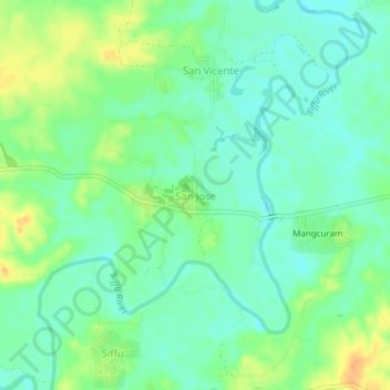 San Jose topographic map, elevation, terrain