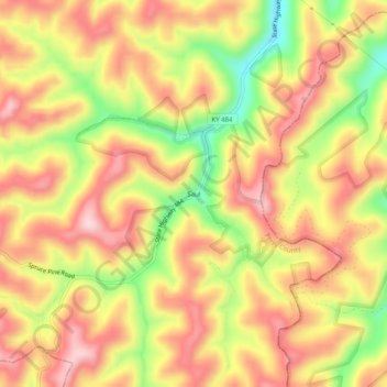 Saul topographic map, elevation, terrain