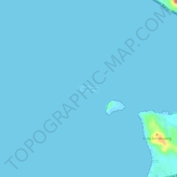Cilellang topographic map, elevation, terrain