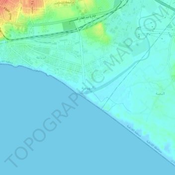 Al Yahudiyah topographic map, elevation, terrain