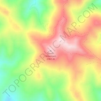 South Mountain topographic map, elevation, terrain