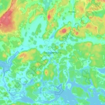 Snappertuna topographic map, elevation, terrain