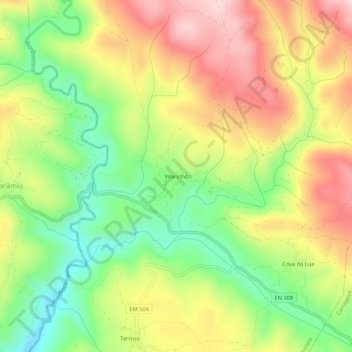 Vilarinho topographic map, elevation, terrain