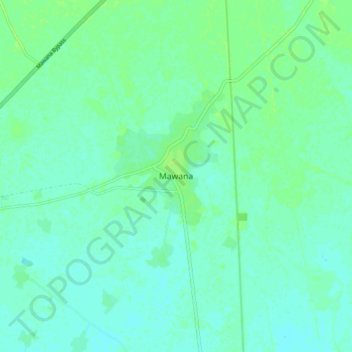 Mawana topographic map, elevation, terrain