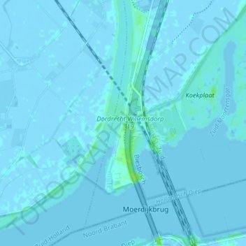 Willemsdorp topographic map, elevation, terrain