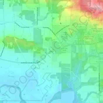 Kinton topographic map, elevation, terrain