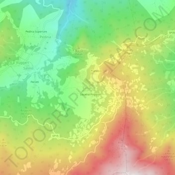 Casali topographic map, elevation, terrain