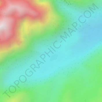 Cordillera Central topographic map, elevation, terrain