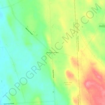 Baptist Corners topographic map, elevation, terrain