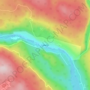 Likely topographic map, elevation, terrain