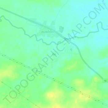 Pok topographic map, elevation, terrain