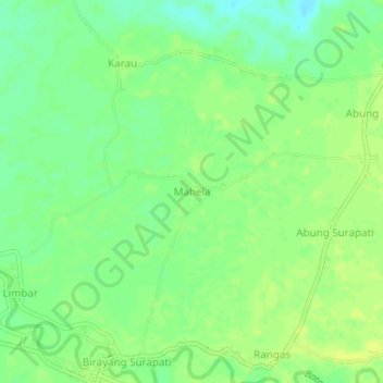 Mahela topographic map, elevation, terrain
