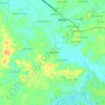 Ghonar Para topographic map, elevation, terrain