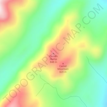 Camels Hump topographic map, elevation, terrain