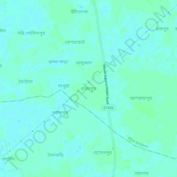 Rajapur topographic map, elevation, terrain
