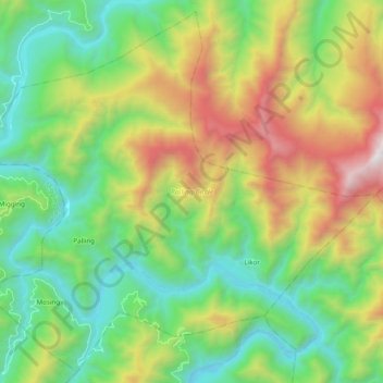 Palling Circle topographic map, elevation, terrain
