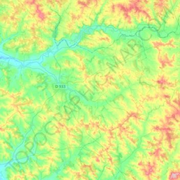 Communauté de communes du Pays de Lauzun topographic map, elevation, terrain