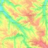 Kostiantynivka urban hromada topographic map, elevation, terrain