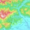 Frisanco topographic map, elevation, terrain