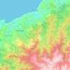 Çayeli topographic map, elevation, terrain