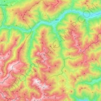 Stadl-Predlitz topographic map, elevation, terrain