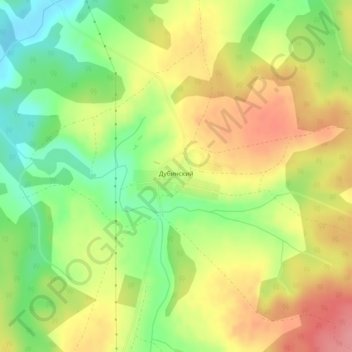 Дубинский topographic map, elevation, terrain