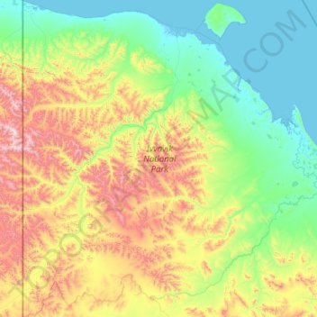 Ivvavik National Park topographic map, elevation, terrain