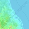 Batticaloa District topographic map, elevation, terrain