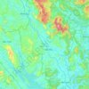 Hàm Yên District topographic map, elevation, terrain