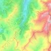 Les Contamines-Montjoie topographic map, elevation, terrain