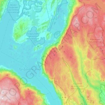 Hole topographic map, elevation, terrain