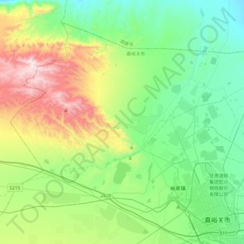 Xiongguan District topographic map, elevation, terrain