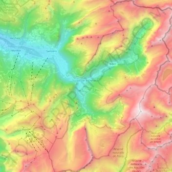 Sixt-Fer-à-Cheval topographic map, elevation, terrain