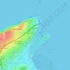 Cacilhas topographic map, elevation, terrain